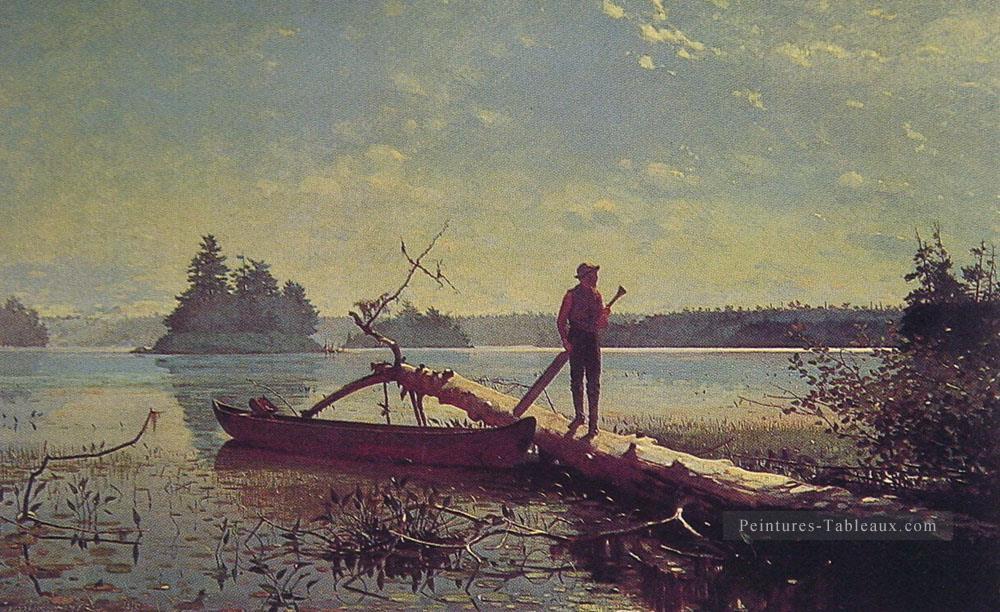 Un lac Adirondack réalisme marin peintre Winslow Homer Peintures à l'huile